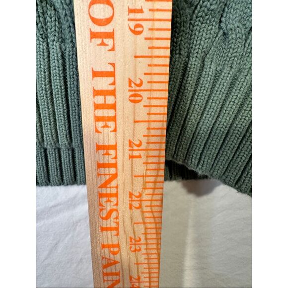 Ralph Lauren Sport Green cable knit pullover v-neck sweater, size XL - Picture 5 of 10